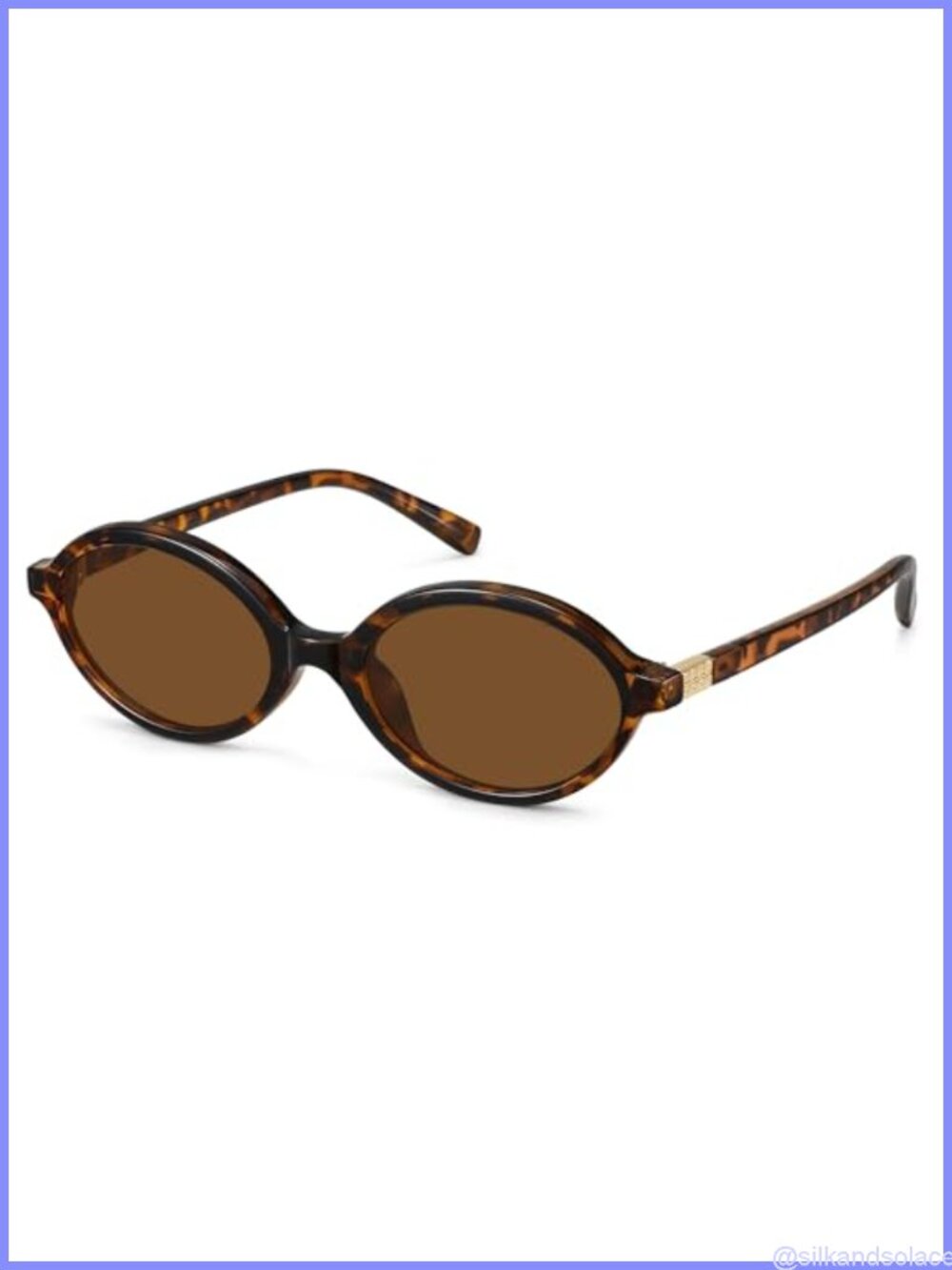 Retro Oval Sunglasses UV400 Full Frame Vintage Travel Hiking